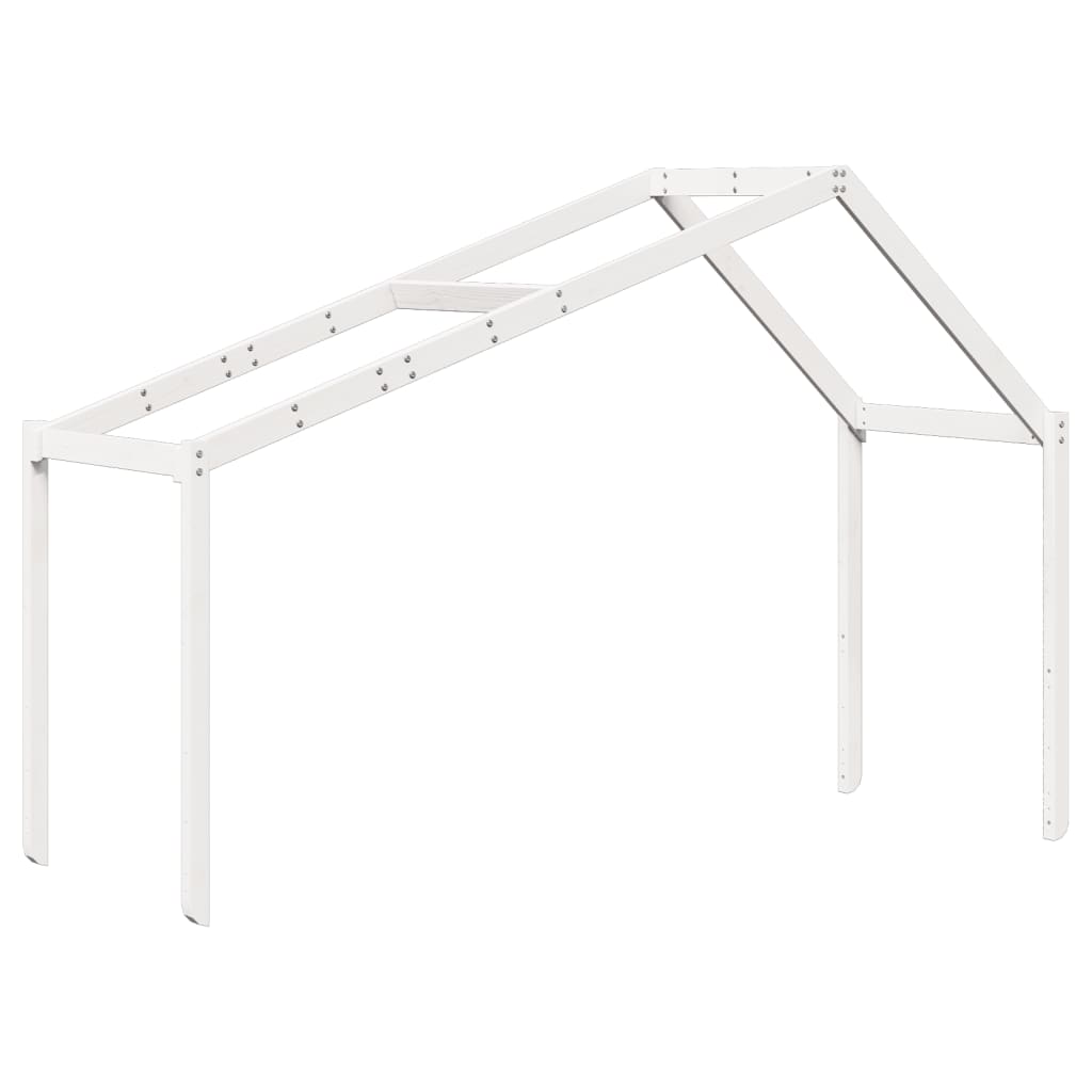 Toit pour lit enfant blanc 203x95,5x142 cm bois de pin massif