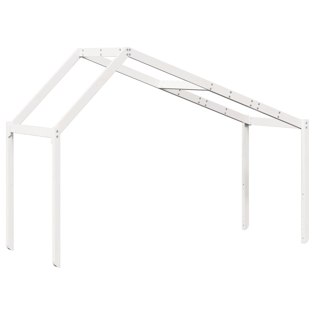 Toit pour lit enfant blanc 203x95,5x142 cm bois de pin massif