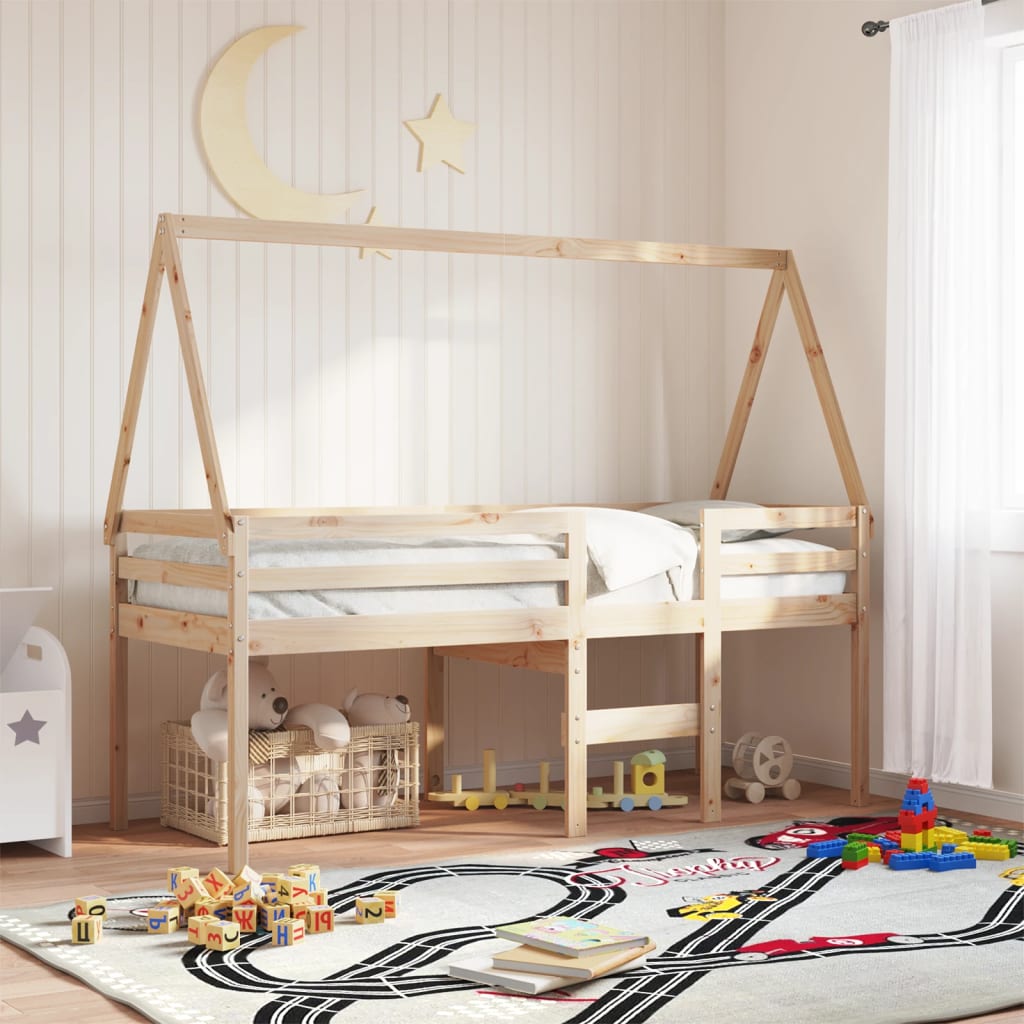 Toit pour lit enfant 199x80,5x88 cm en bois de pin massif