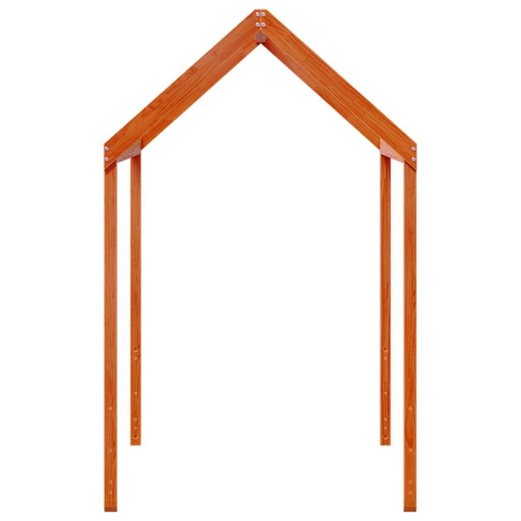 Toit pour lit enfant cire marron 207x95,5x159cm bois de pin massif