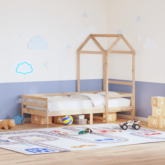 Toit pour lit enfant 118x70x176,5 cm en pin massif