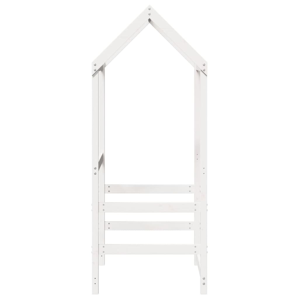 Toit pour lit enfant blanc 118x70x176,5 cm bois de pin massif