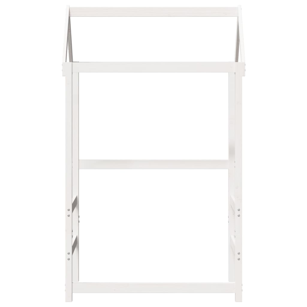 Toit pour lit enfant blanc 108x70x176,5 cm bois de pin massif