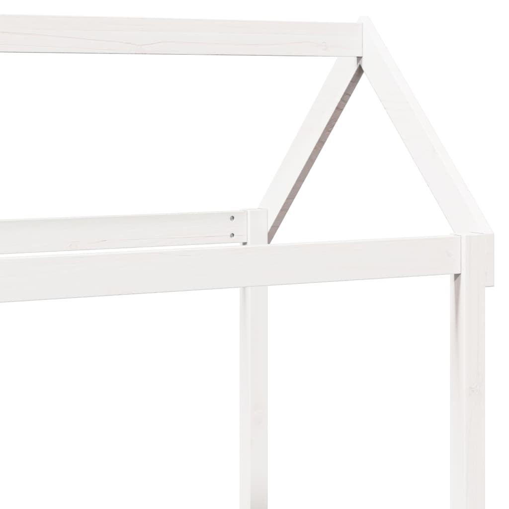 Toit pour lit enfant blanc 108x70x176,5 cm bois de pin massif