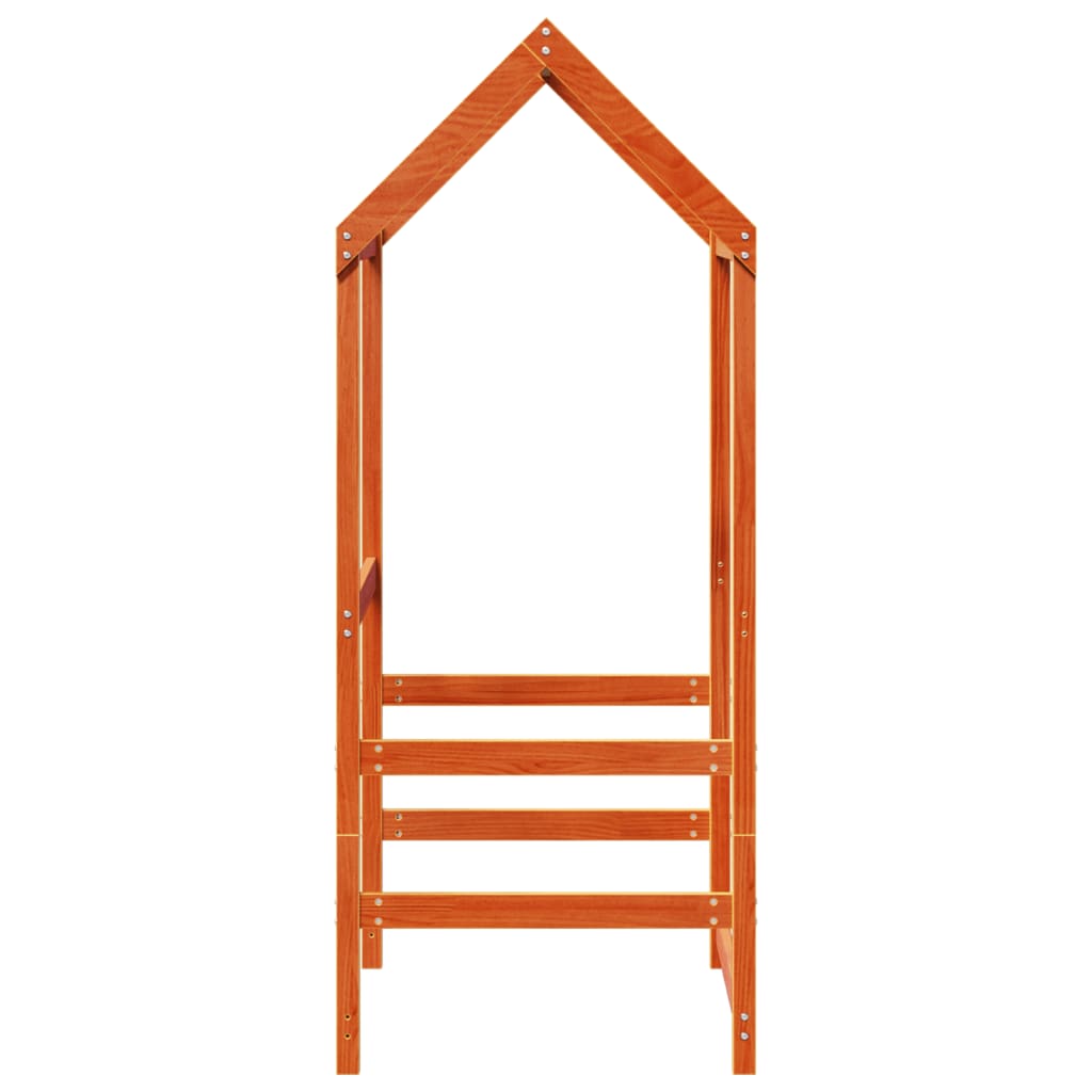 Toit pour lit enfant cire marron 108x70x176,5cm bois de pin massif