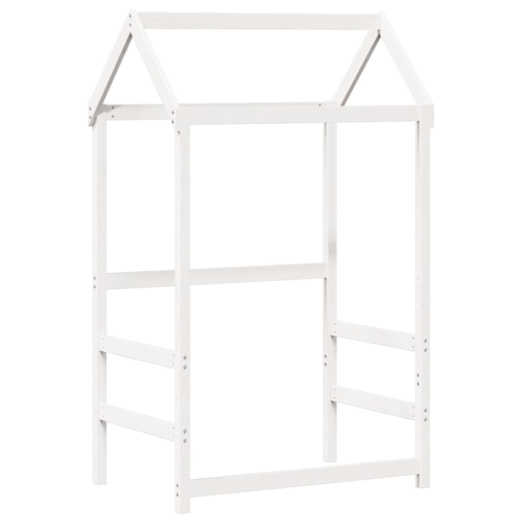 Toit pour lit enfant blanc 98x70x176,5 cm bois de pin massif