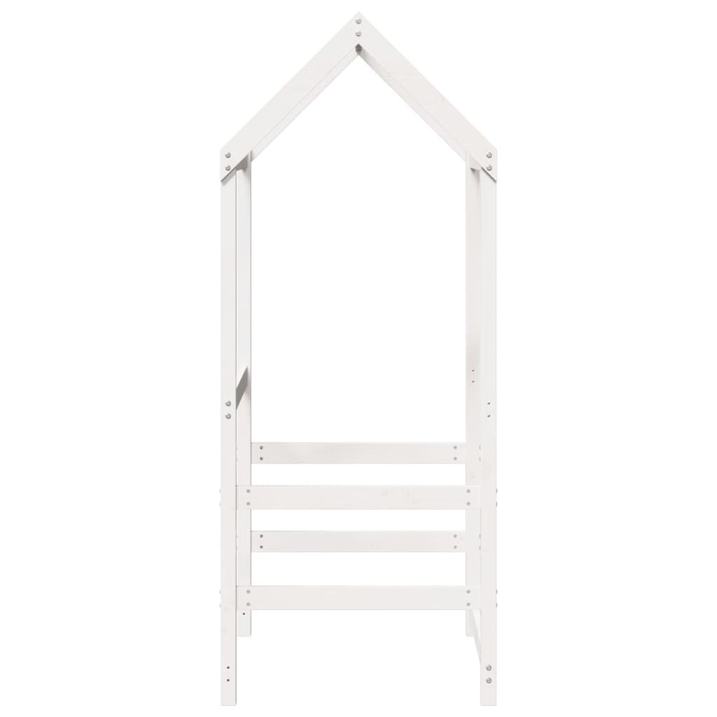 Toit pour lit enfant blanc 98x70x176,5 cm bois de pin massif