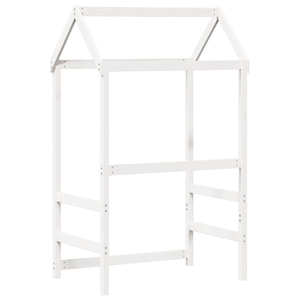 Toit pour lit enfant blanc 98x70x176,5 cm bois de pin massif