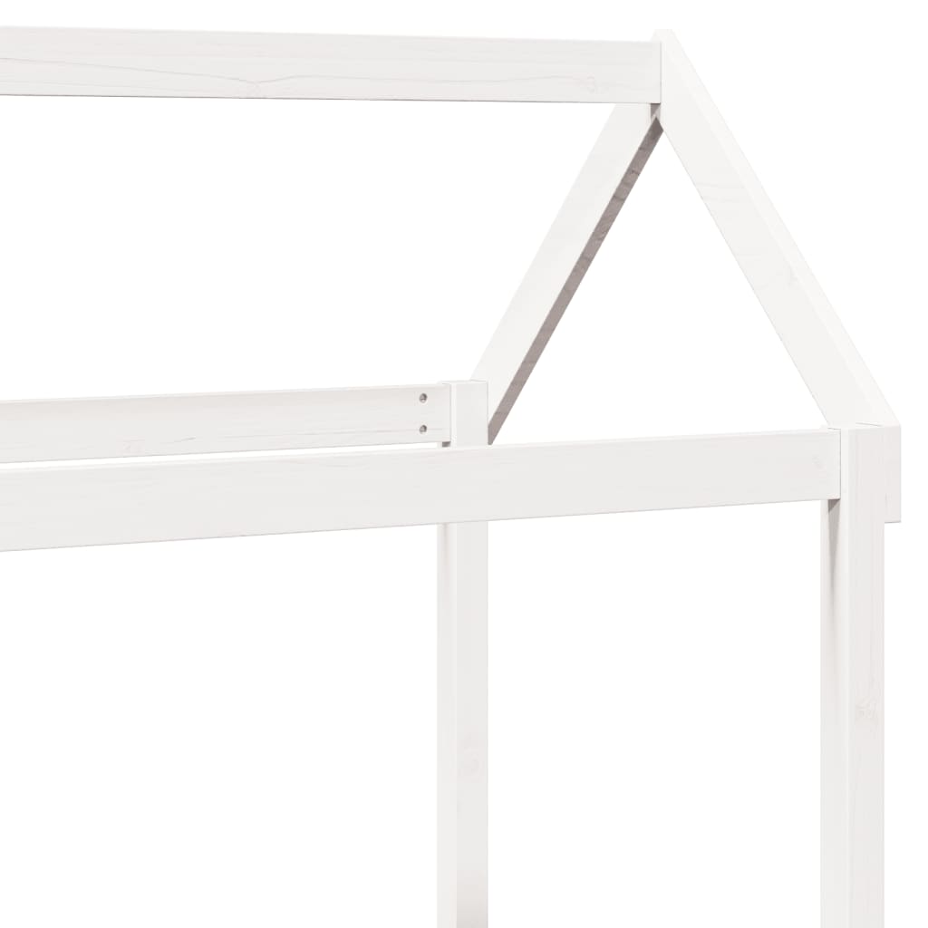 Toit pour lit enfant blanc 98x70x176,5 cm bois de pin massif