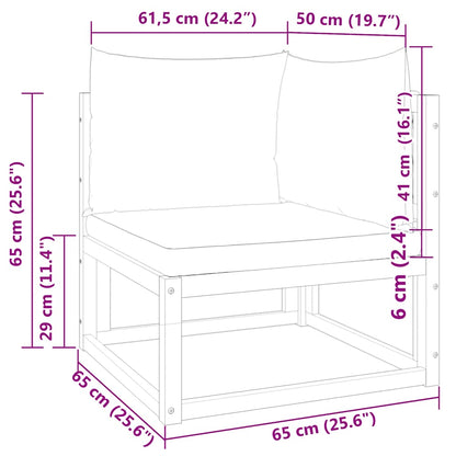 Gartensofa-Ecke mit Kissen Holz Akazie & Rattan