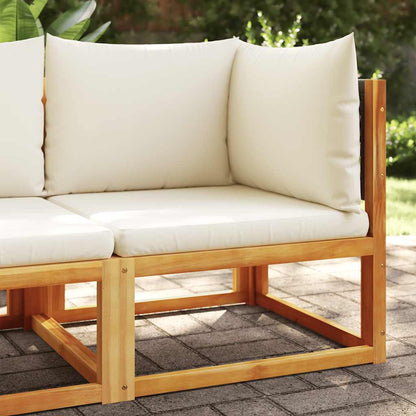 Gartensofa-Ecke mit Kissen Holz Akazie & Rattan