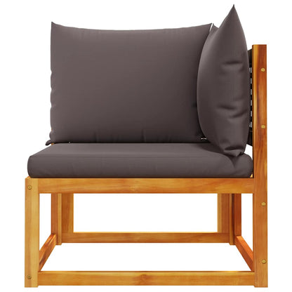Gartensofa-Ecke mit Kissen Holz Akazie & Rattan