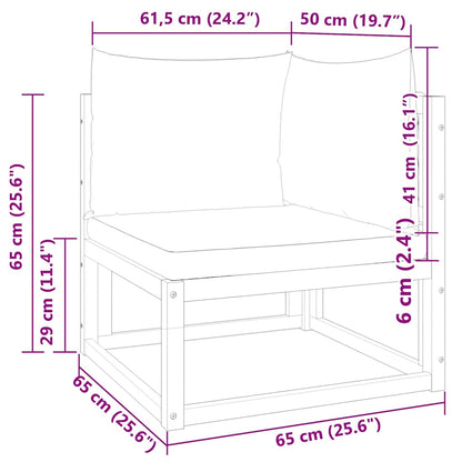 Gartensofa-Ecke mit Kissen Holz Akazie & Rattan
