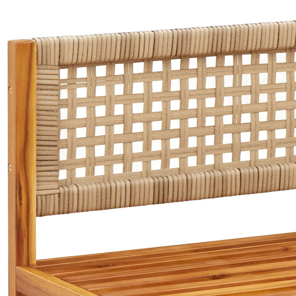 Canapé d'angle de jardin avec coussins en bois d'acacia massif