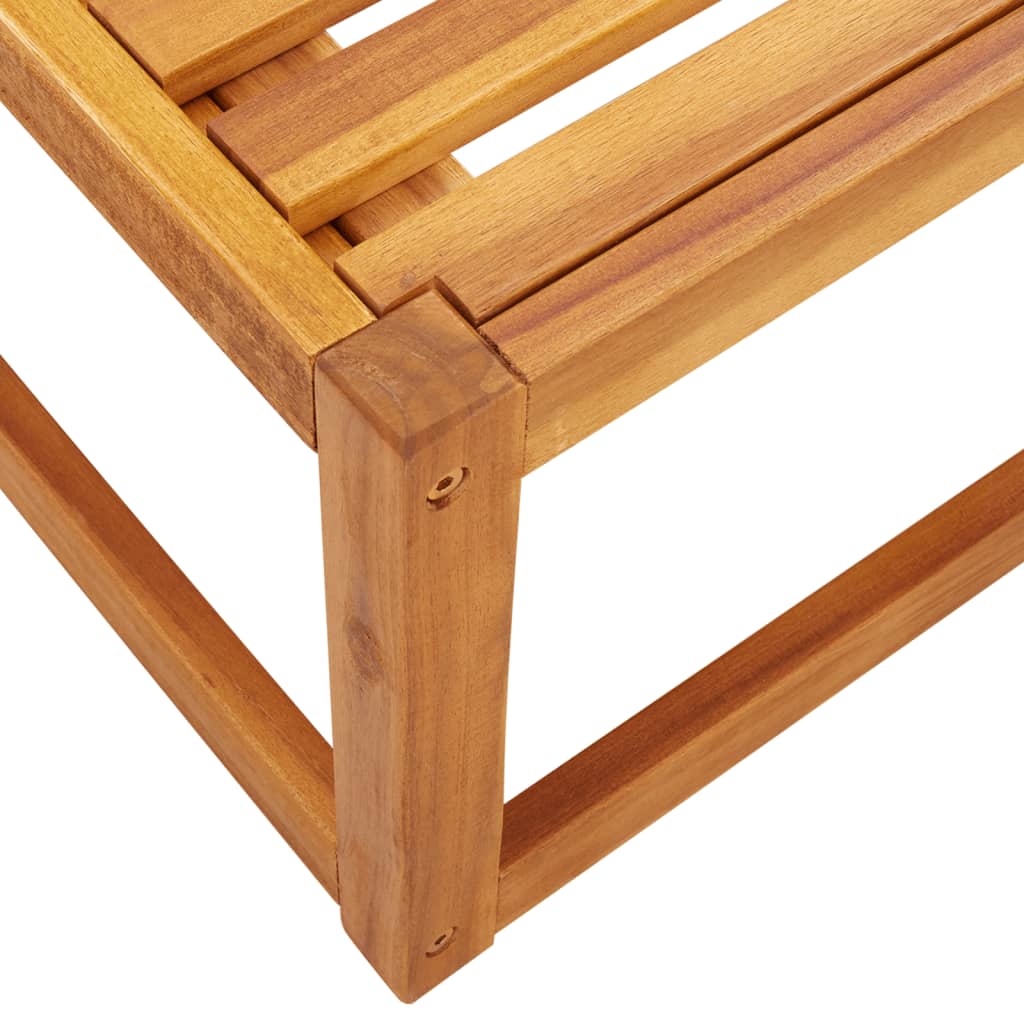 3 pièces. Ensemble de canapé de jardin avec coussins en bois d'acacia massif