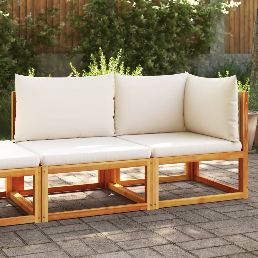 Gartensofa mit Kissen 2-Sitzer Massivholz Akazie