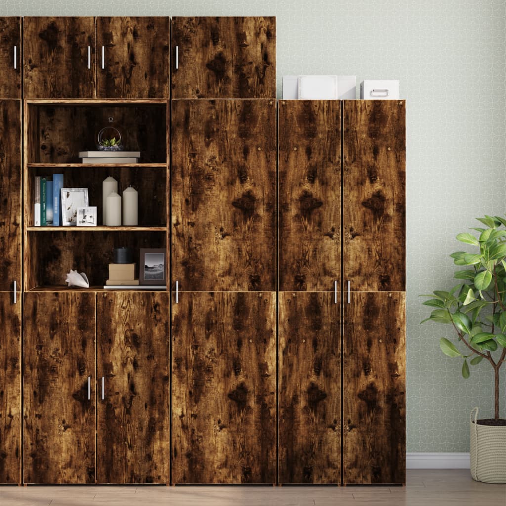 Armoire murale chêne fumé 50x42,5x40 cm matériau bois