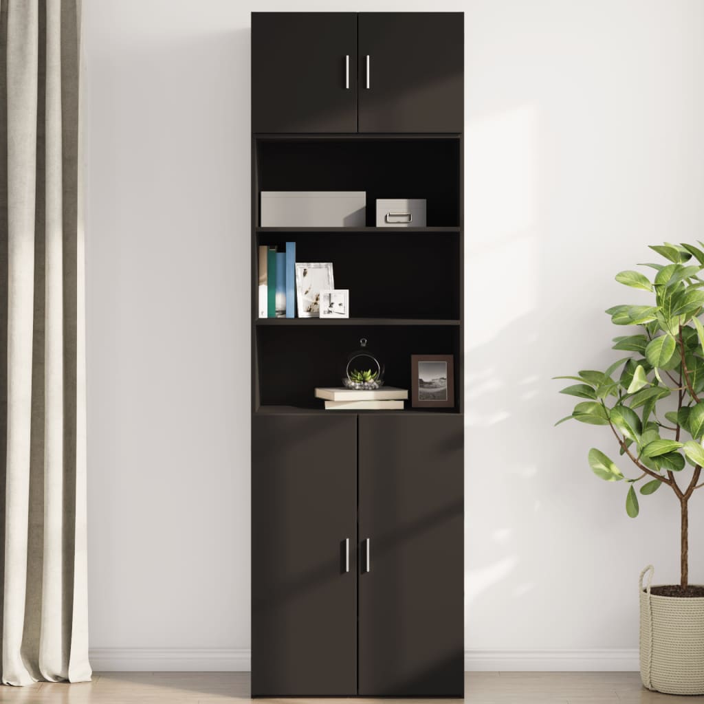 Armoire murale noire 70x42,5x40 cm en bois