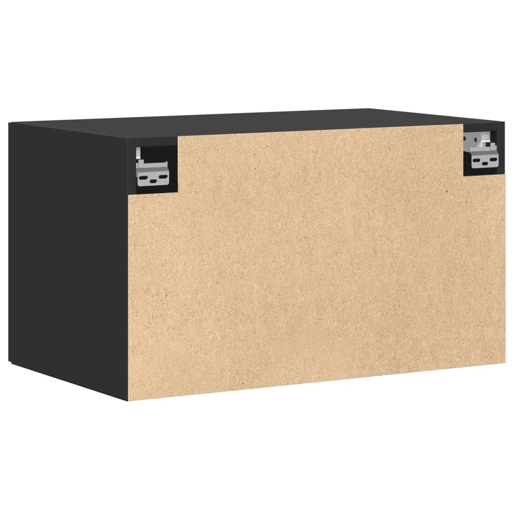 Wandschrank Schwarz 70x42,5x40 cm Holzwerkstoff