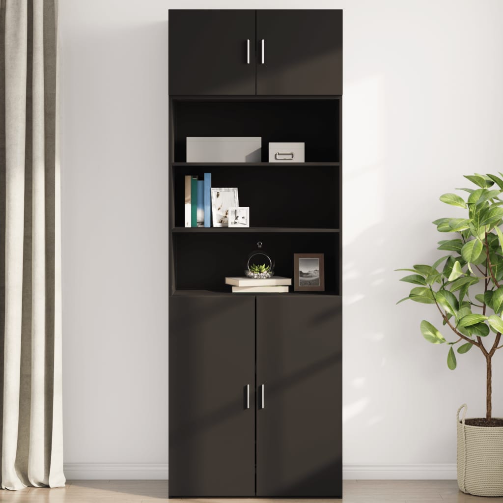 Armoire murale noire 80x42,5x40 cm en bois