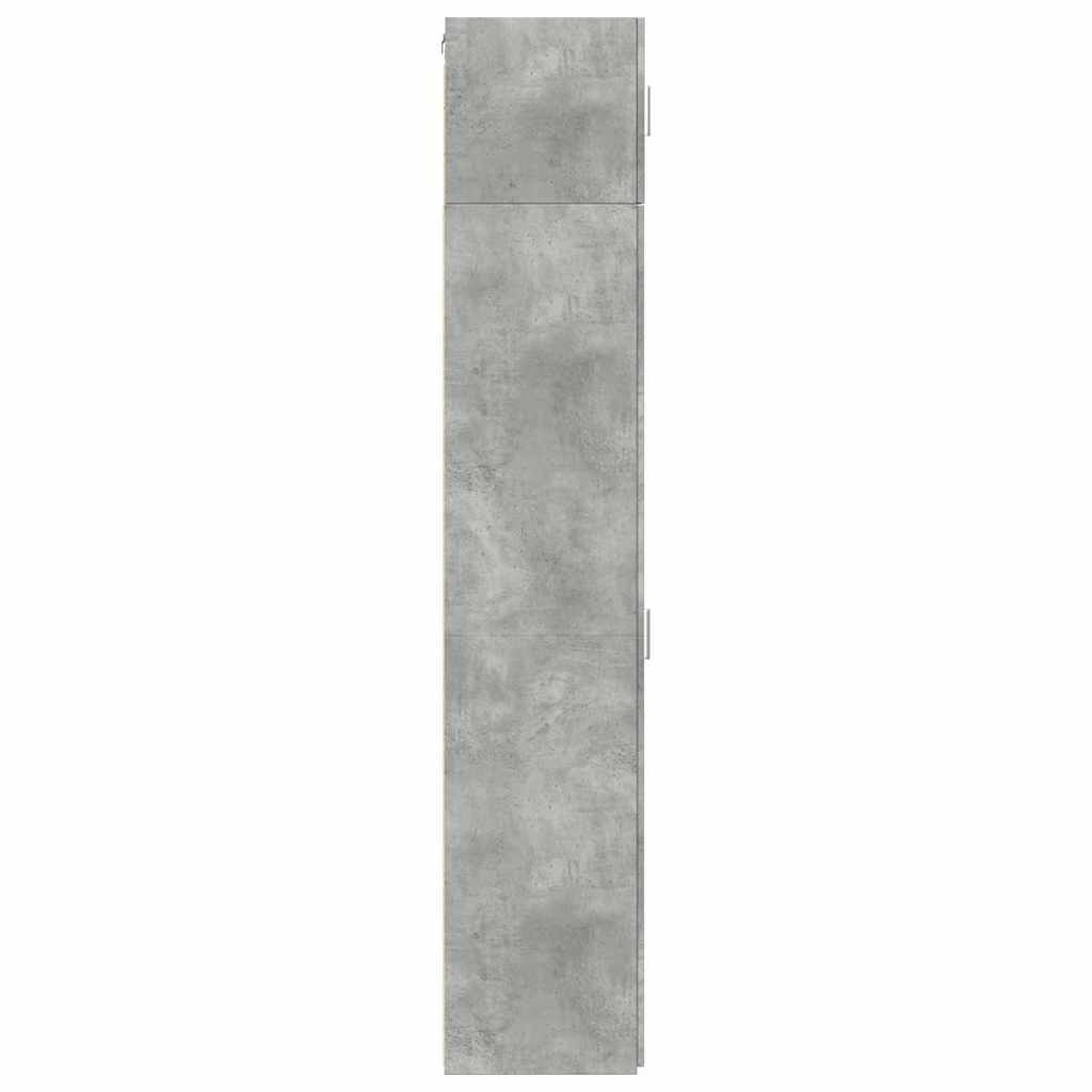 Hochschrank Schmal Betongrau 30x42,5x225 cm Holzwerkstoff