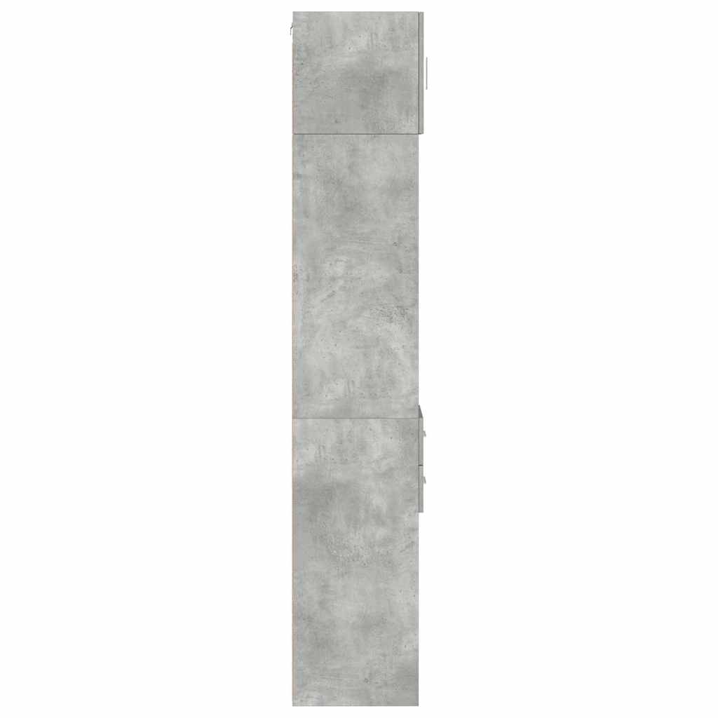 Hochschrank Schmal Betongrau 30x42,5x225 cm Holzwerkstoff