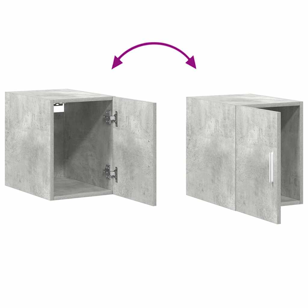 Hochschrank Schmal Betongrau 30x42,5x225 cm Holzwerkstoff