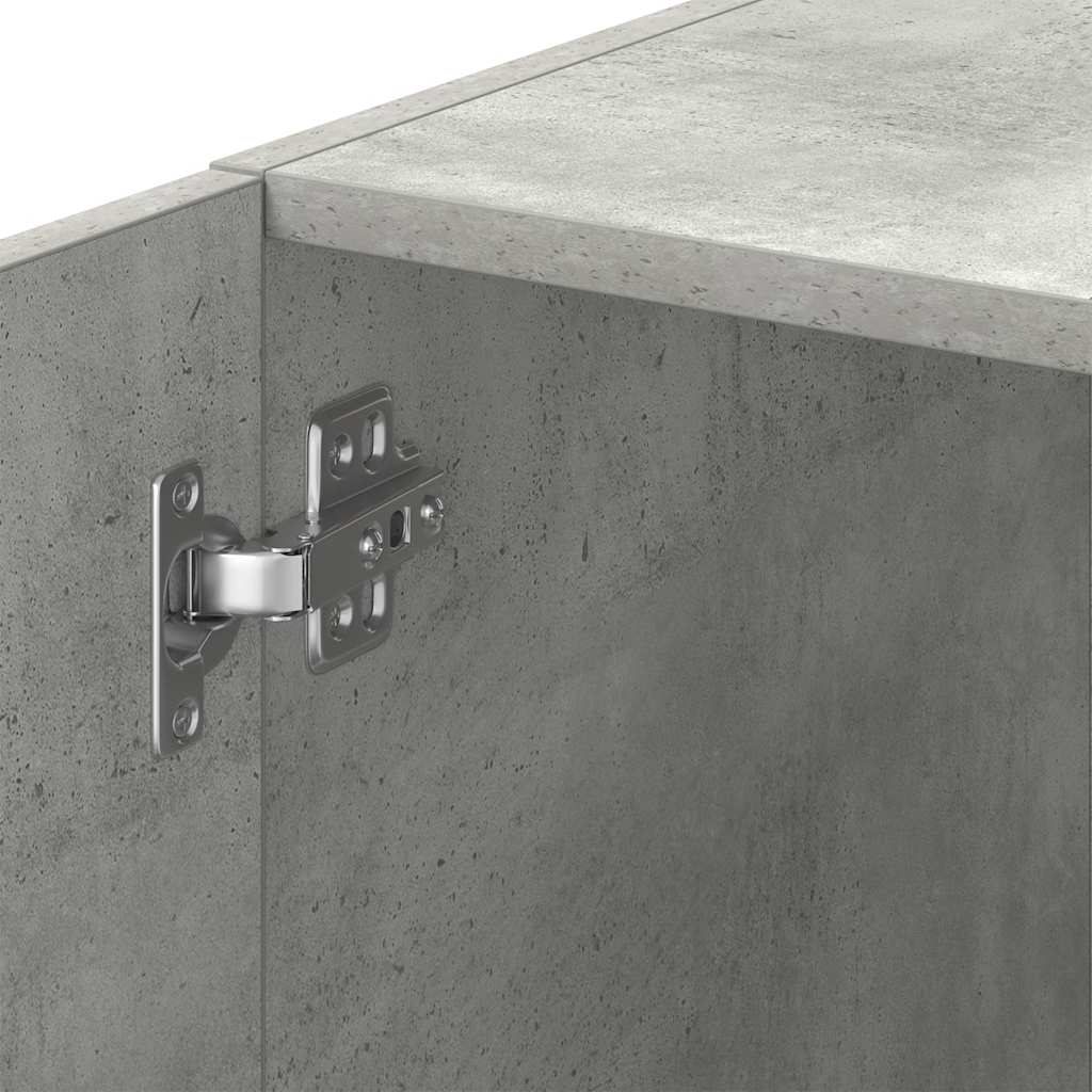 Hochschrank Schmal Betongrau 30x42,5x225 cm Holzwerkstoff