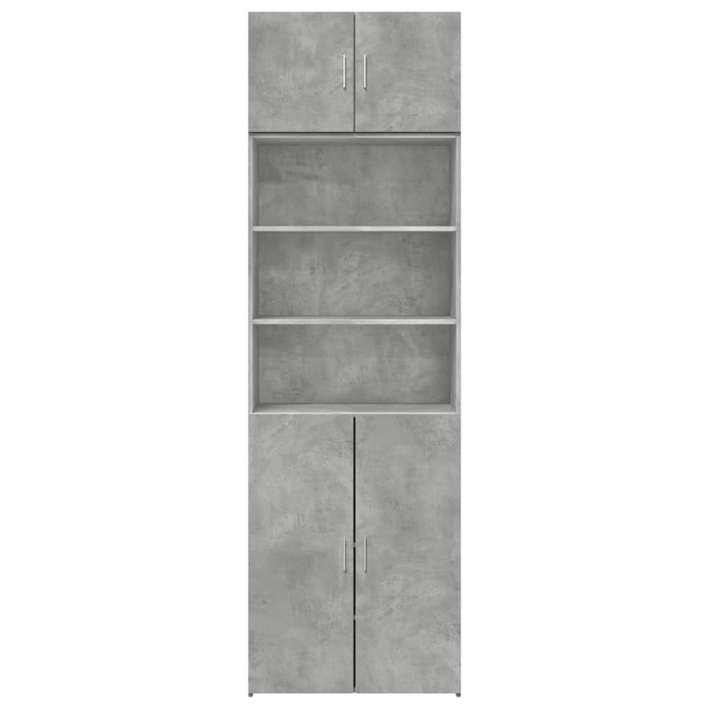 Hochschrank Betongrau 70x42,5x225 cm Holzwerkstoff