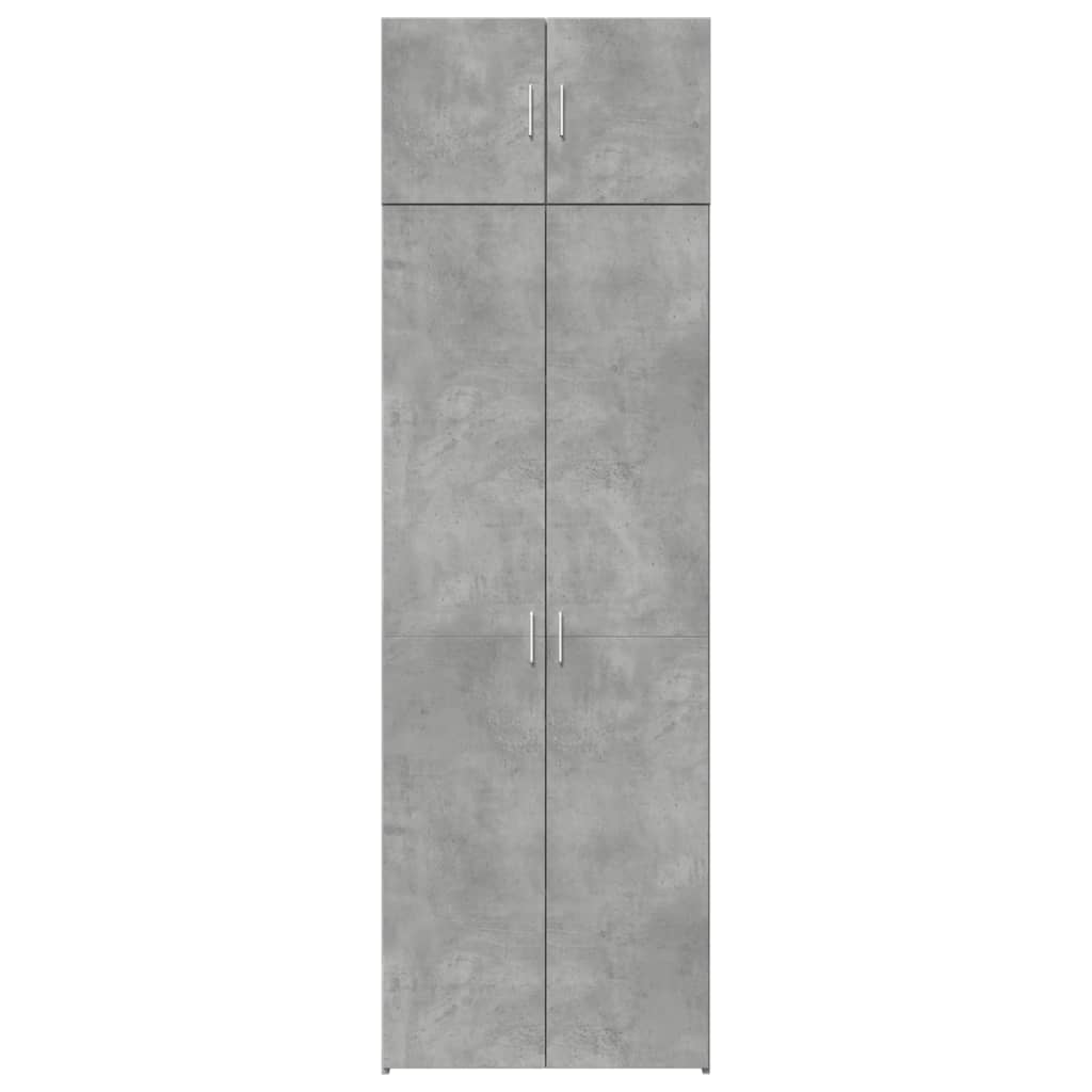 Hochschrank Betongrau 70x42,5x225 cm Holzwerkstoff