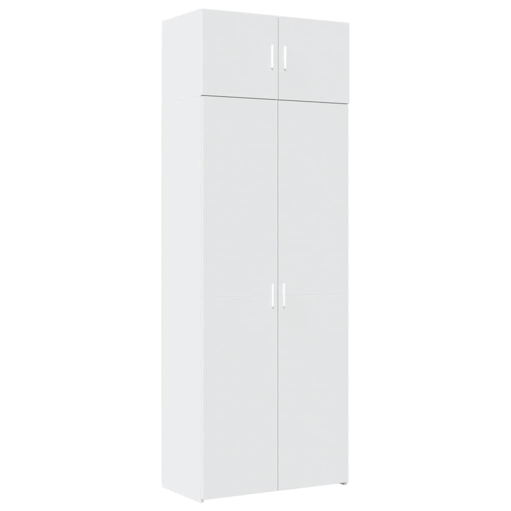 Hochschrank Weiß 80x42,5x225 cm Holzwerkstoff