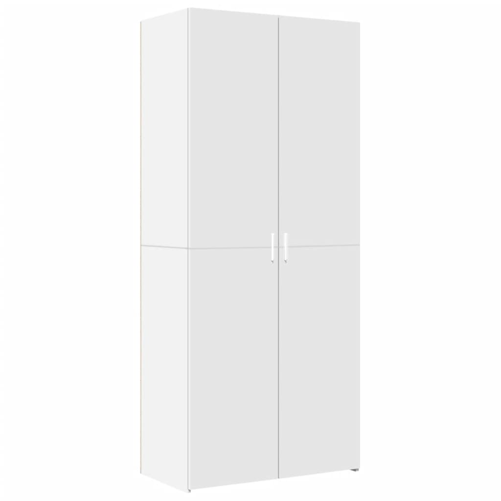 Hochschrank Weiß 80x42,5x225 cm Holzwerkstoff