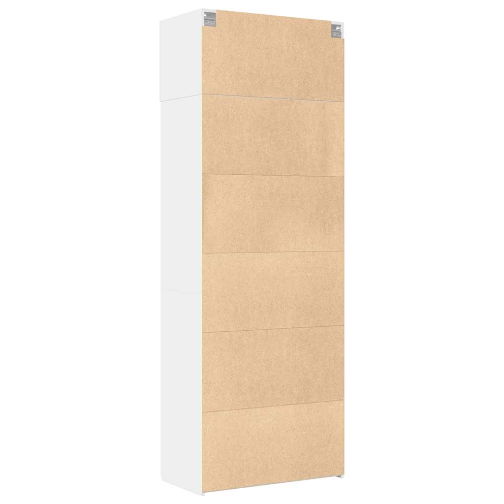 Hochschrank Weiß 80x42,5x225 cm Holzwerkstoff