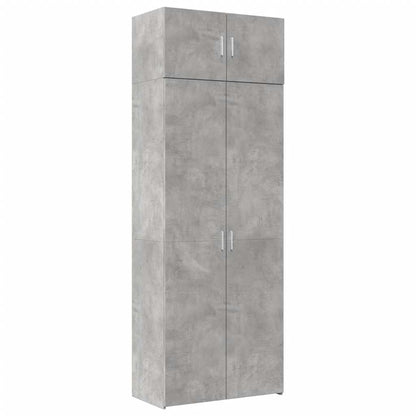 Hochschrank Betongrau 80x42,5x225 cm Holzwerkstoff
