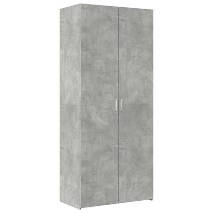 Hochschrank Betongrau 80x42,5x225 cm Holzwerkstoff