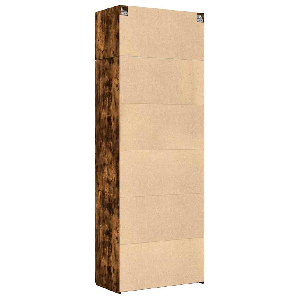 Hochschrank Räuchereiche 80x42,5x225 cm Holzwerkstoff