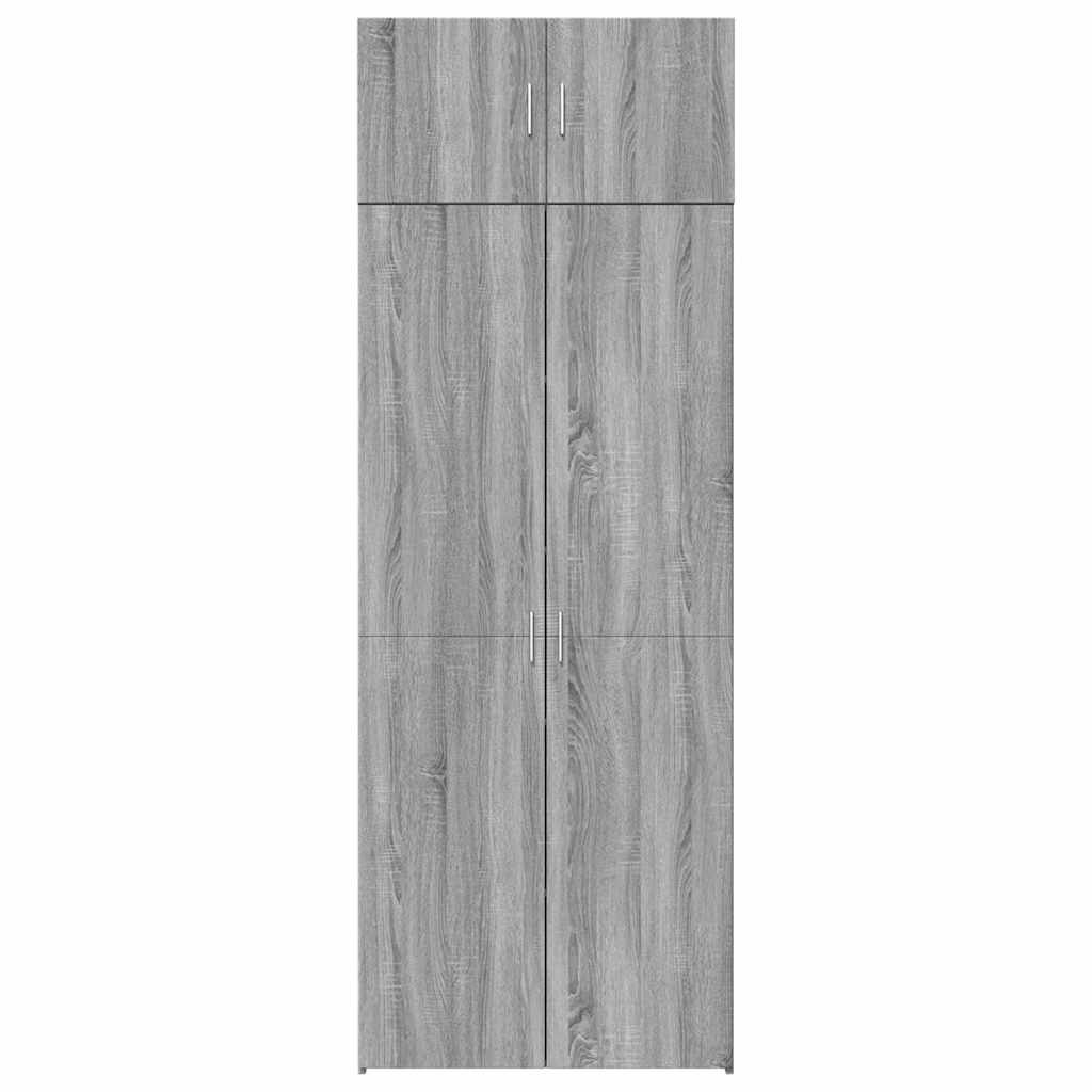 Hochschrank Grau Sonoma 80x42,5x225 cm Holzwerkstoff
