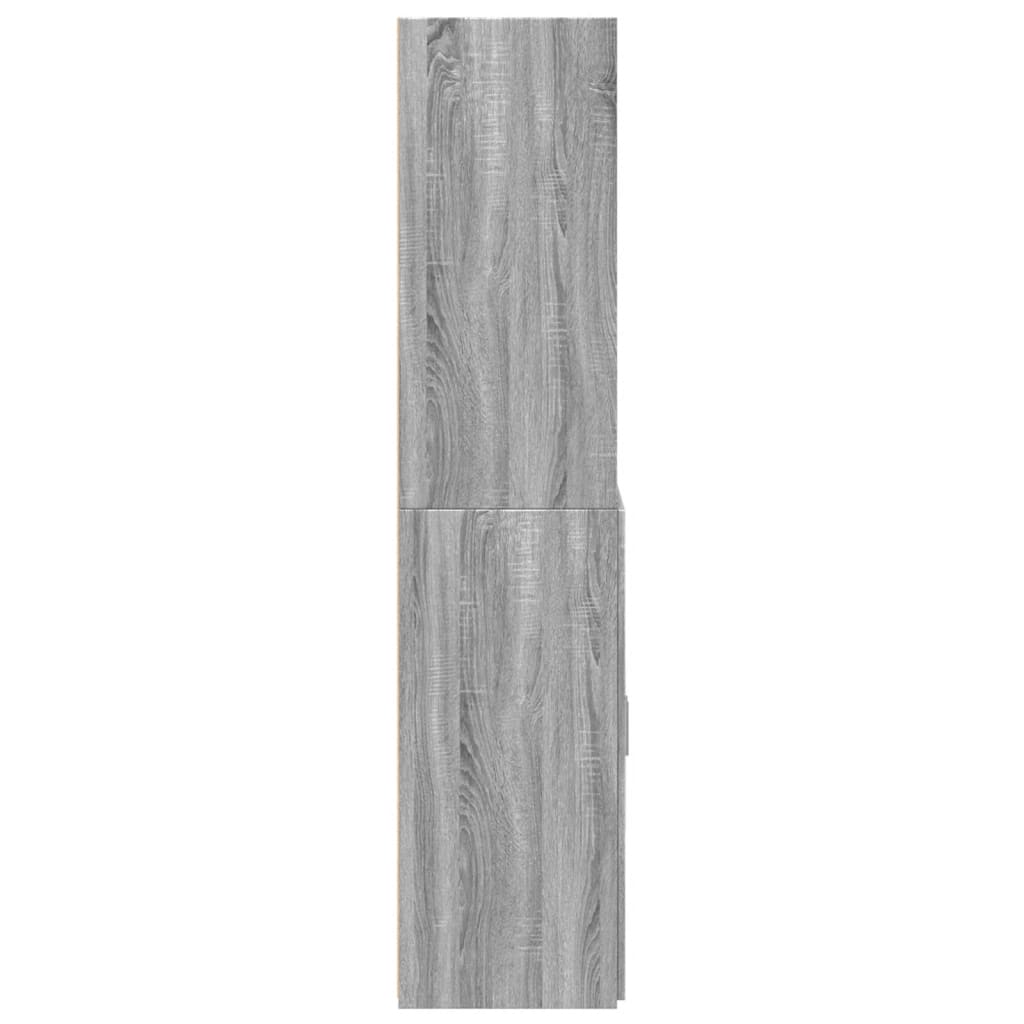 Highboard Grau Sonoma 70x42,5x185 cm Holzwerkstoff