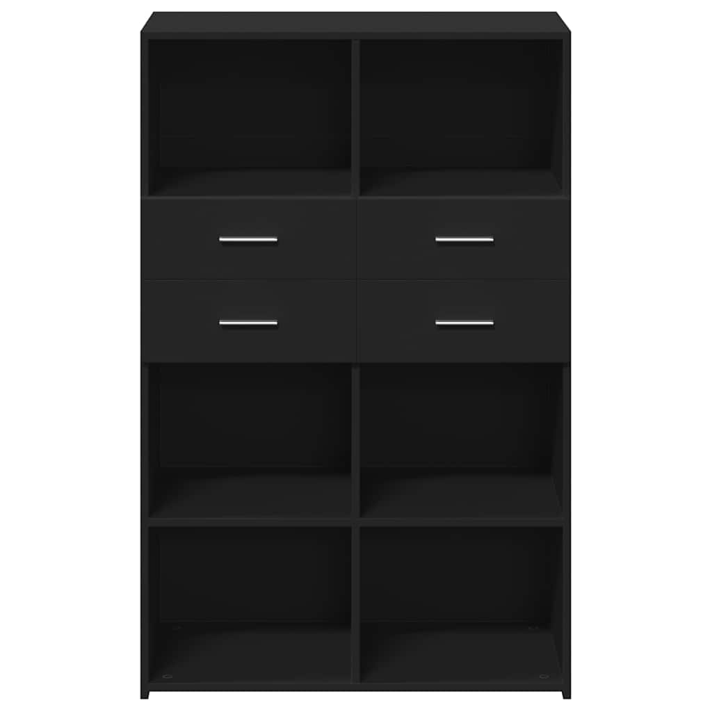 Highboard Schwarz 80x42,5x124 cm Holzwerkstoff