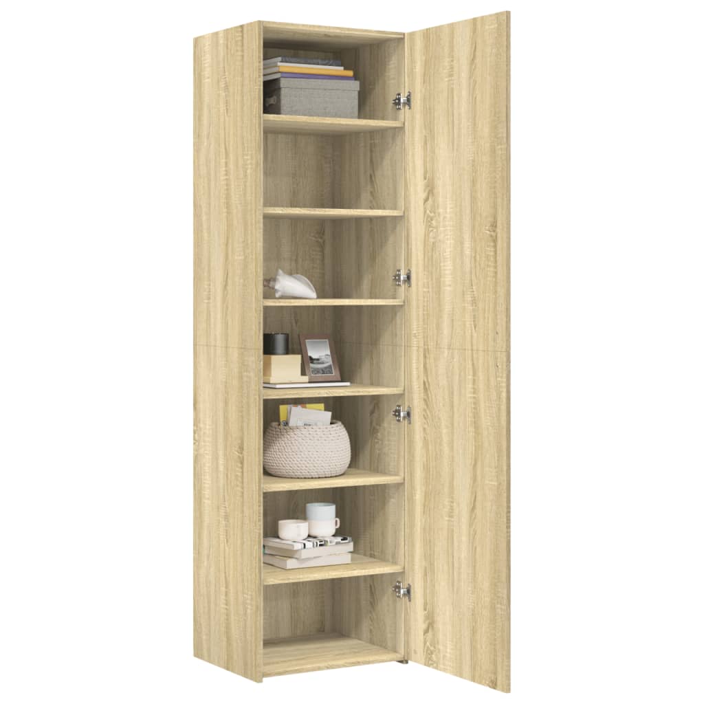 Highboard Sonoma-Eiche 50x42,5x185 cm Holzwerkstoff