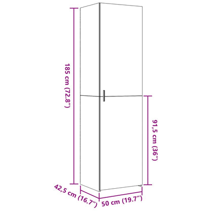 Highboard Sonoma-Eiche 50x42,5x185 cm Holzwerkstoff