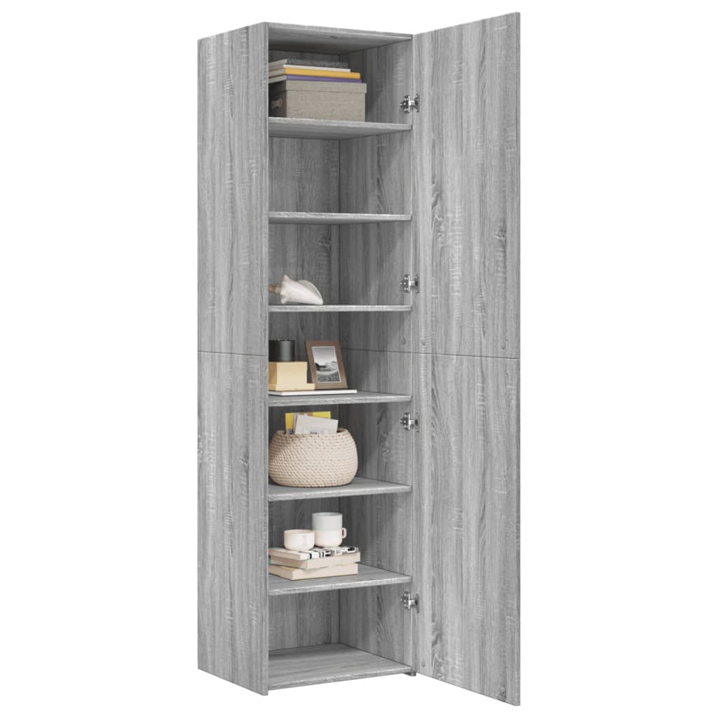 Highboard Grau Sonoma 50x42,5x185 cm Holzwerkstoff