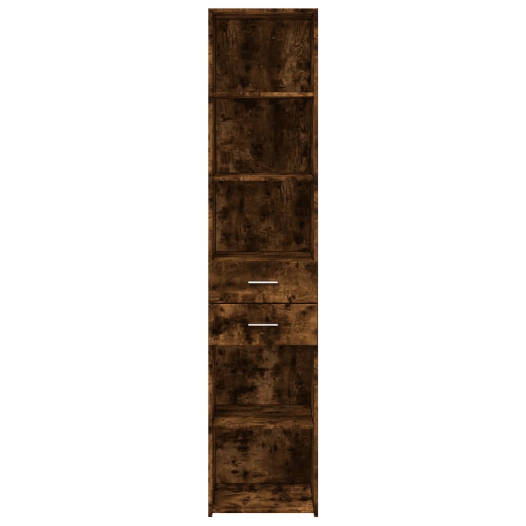 Highboard Räuchereiche 40x42,5x185 cm Holzwerkstoff