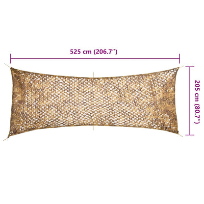 Tarnnetz mit Aufbewahrungstasche 525x205 cm Sandfarbe