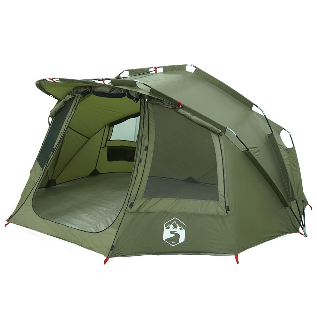 Tente de pêche 5 personnes vert olive imperméable