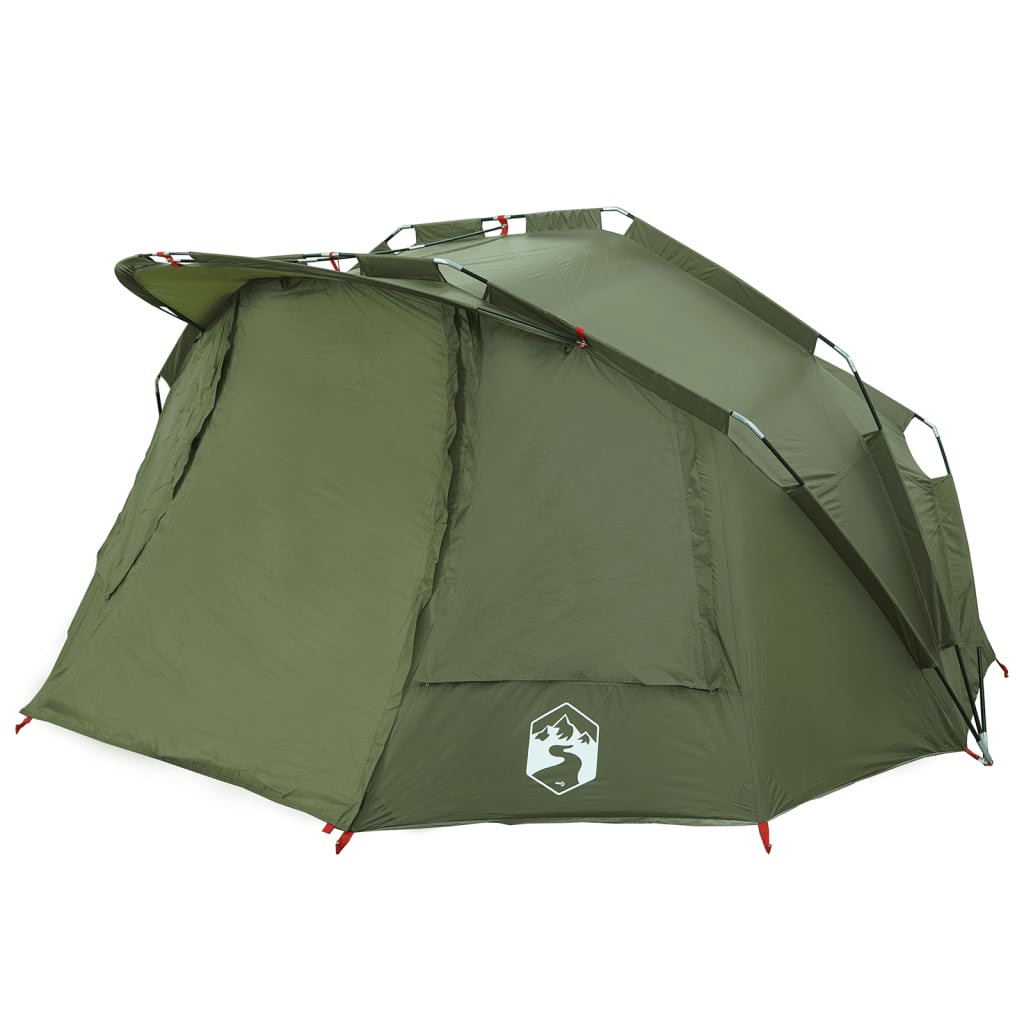 Tente de pêche 5 personnes vert olive imperméable