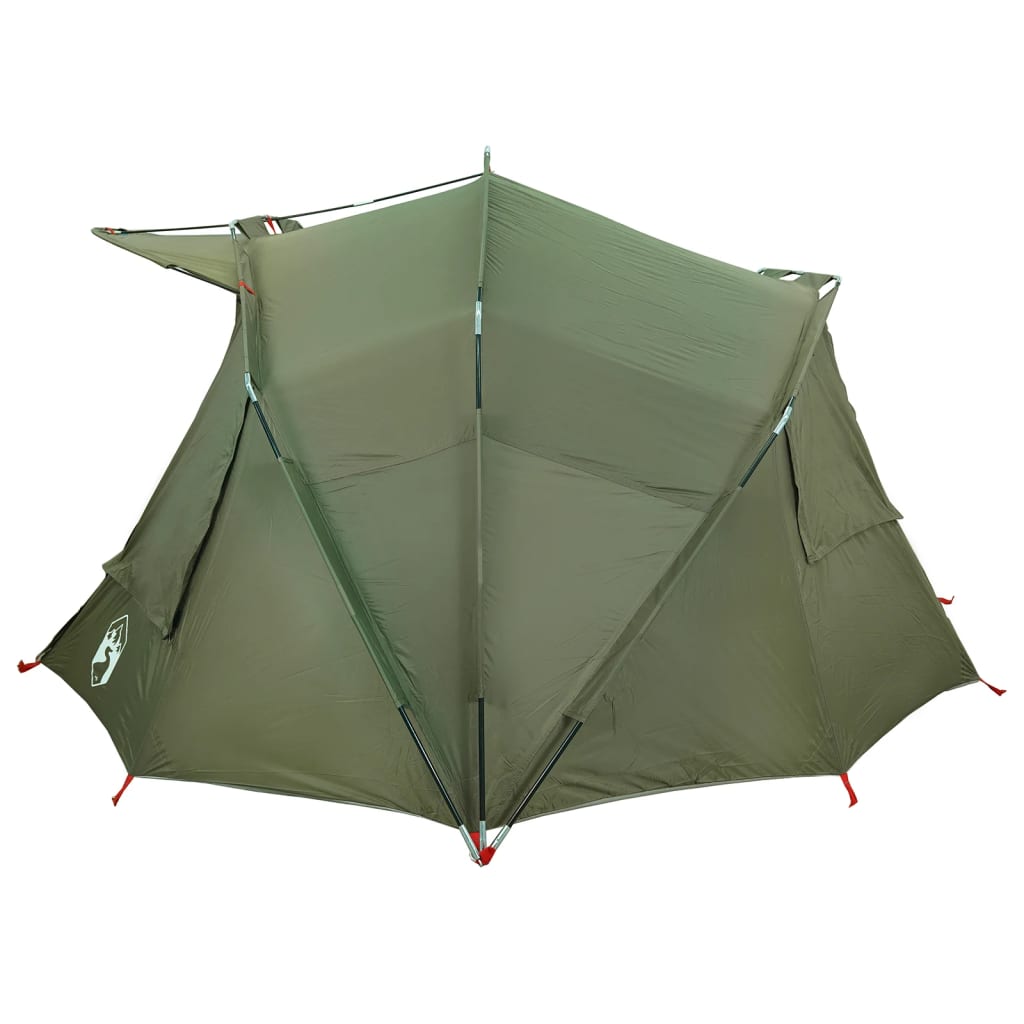 Tente de pêche 5 personnes vert olive imperméable