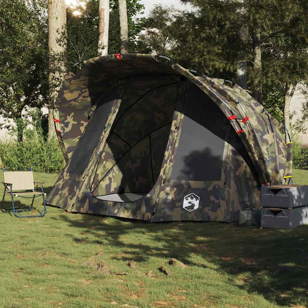 Tente de pêche 5 personnes motif camouflage imperméable