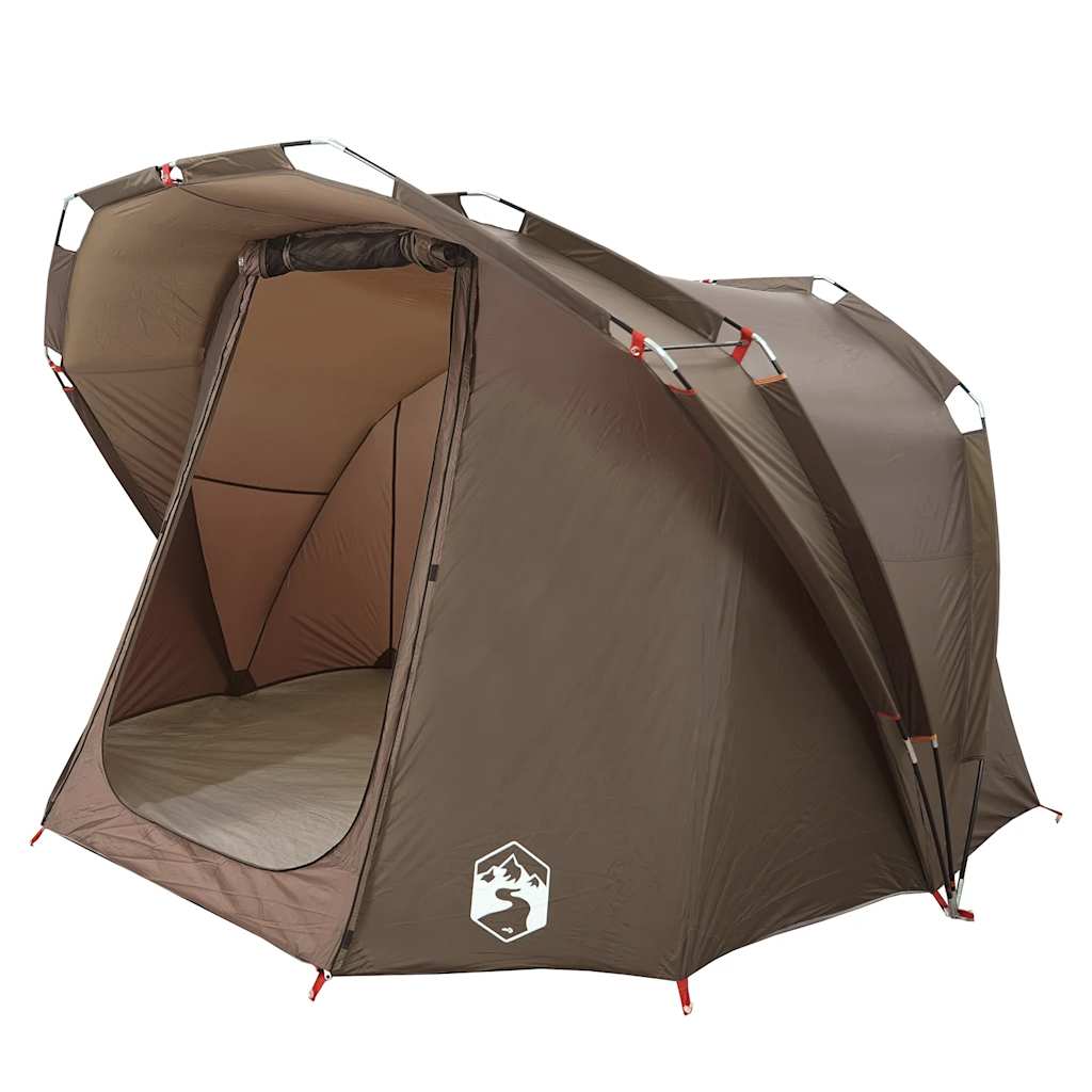 Tente de pêche 4 personnes marron imperméable