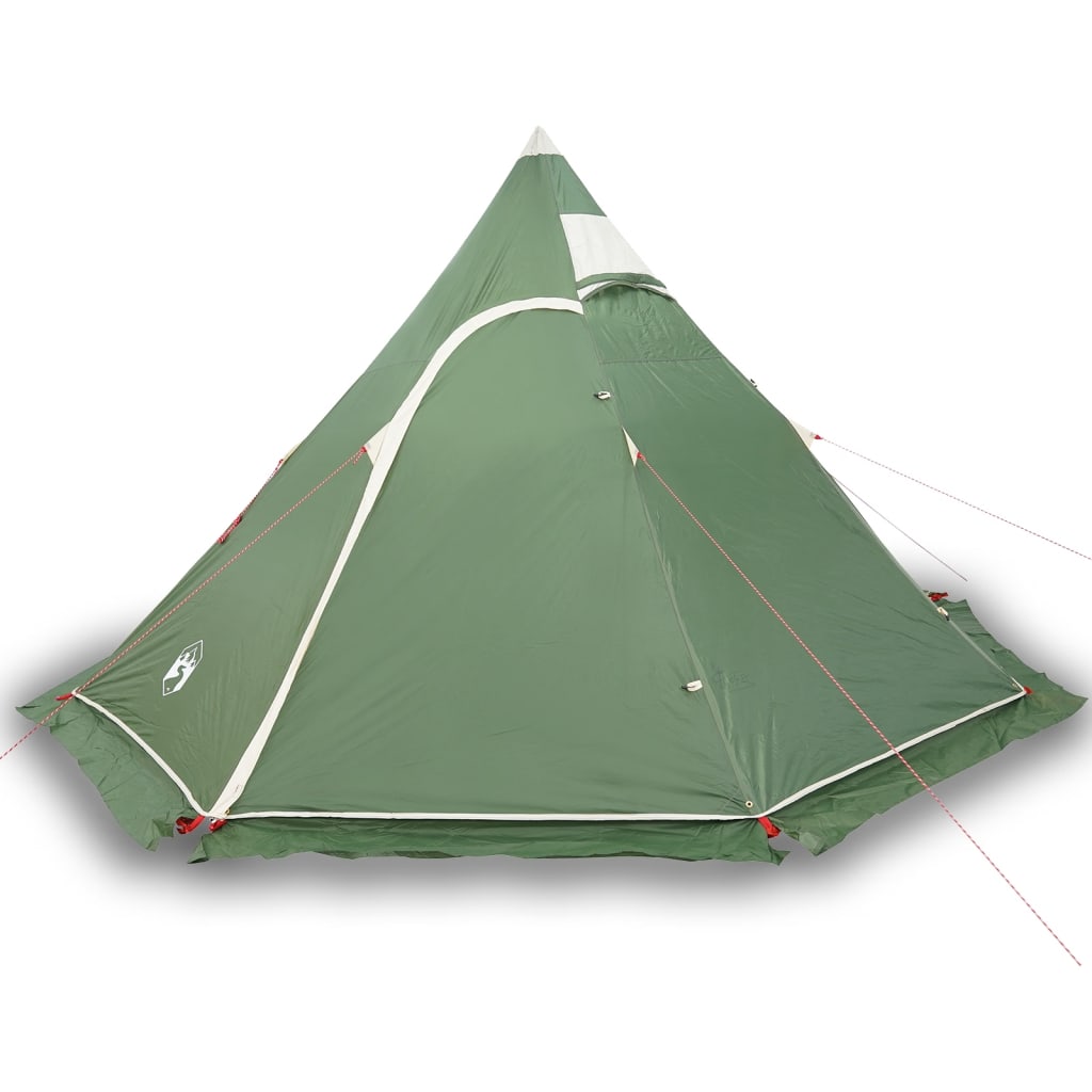 Tente de camping tipi 5 personnes verte imperméable